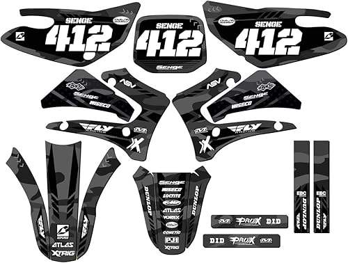 Miniatura 7 de TTR 125 APACHE Gris Senge Graphics 2000-2007, Kit completo compatible con Yamaha