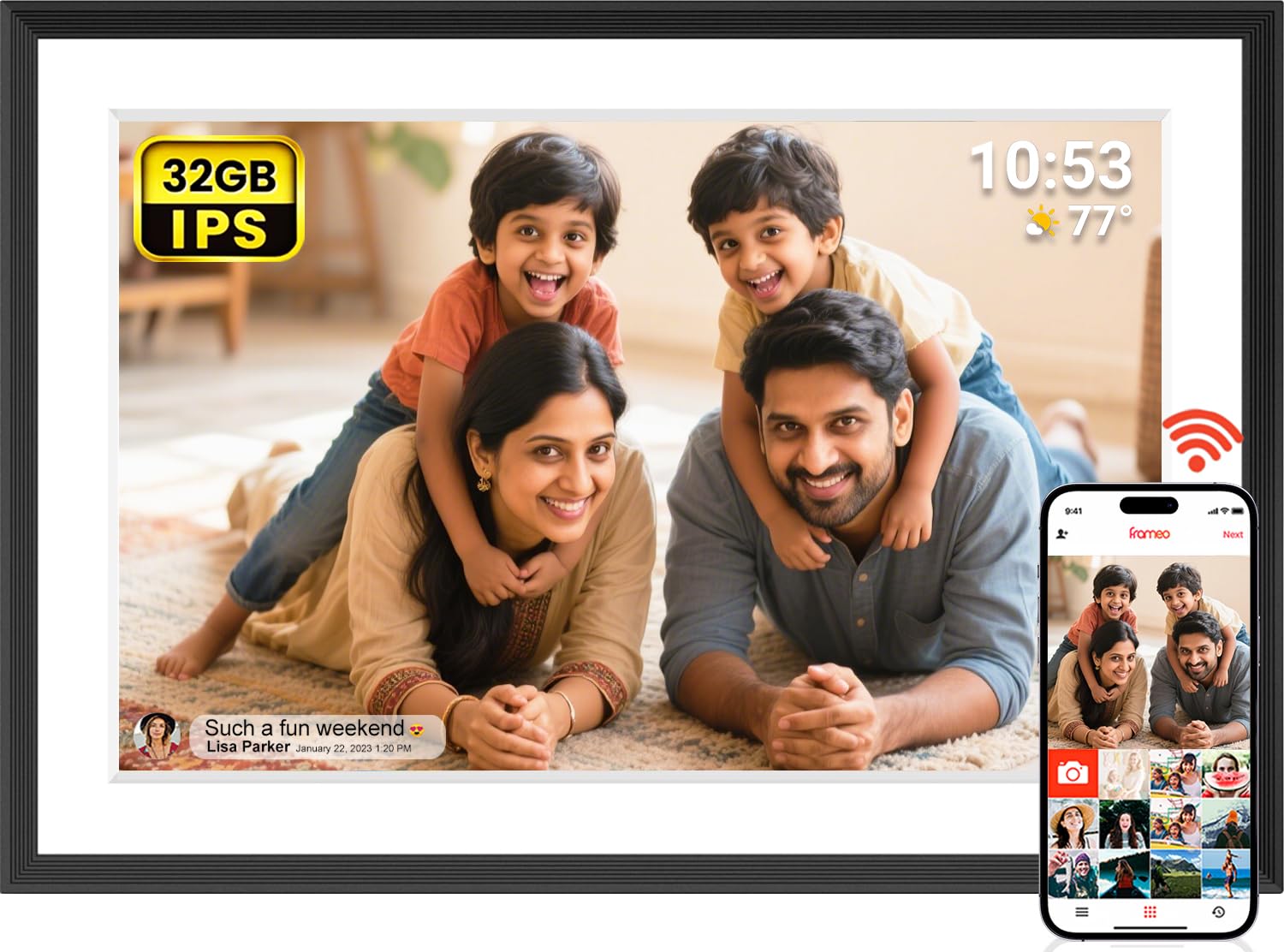 Akimart 32GB 10.1 Inch Digital Photo Frame 1280x800 IPS LCD Touch Screen,Smart WiFi Digital Picture Frame, Auto-Rotate Portrait and Landscape, Share Moments Instantly via Frameo App from Anywhere-picture-28