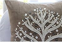 Vista 56 de The HomeCentric Funda de almohada, fundas marrones, fundas de almohada geométricas japonesas ópticas, fundas de almohada de 24 x 24 pulgadas, fundas