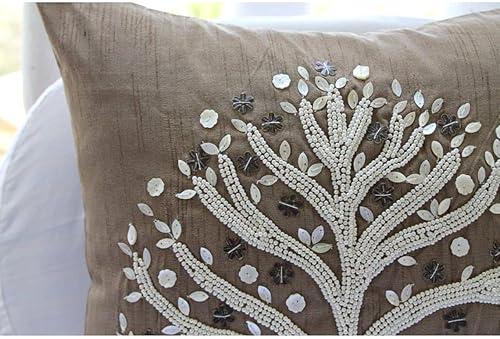 Miniatura 56 de The HomeCentric Funda de almohada, fundas marrones, fundas de almohada geométricas japonesas ópticas, fundas de almohada de 24 x 24 pulgadas, fundas