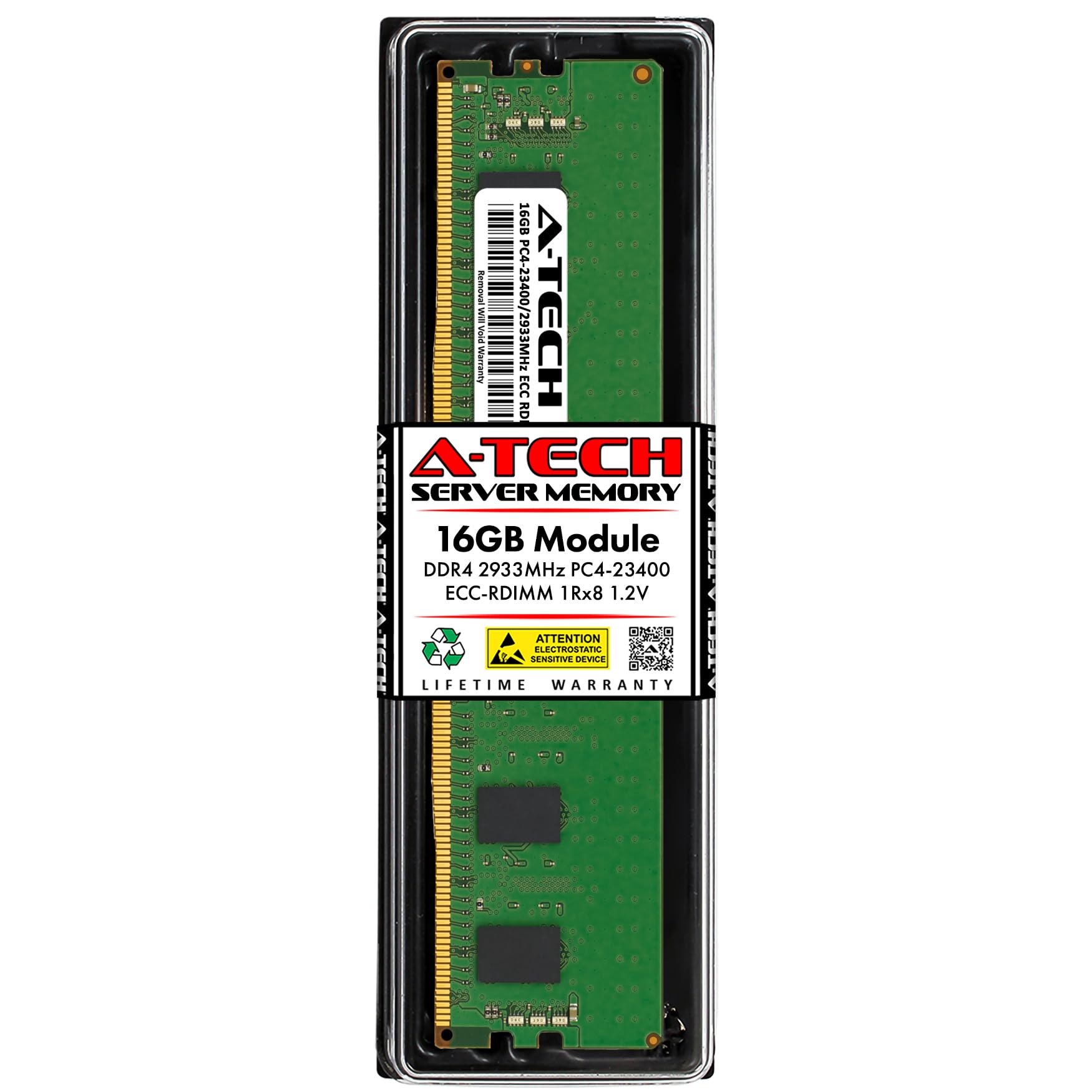 A-Tech 64GB Kit (2x32GB) DDR4 2666MHz PC4-21300 ECC RDIMM 2Rx4 Dual Rank 1.2V ECC Registered DIMM 288-Pin Server & Workstation RAM Memory Upgrade Modules (A-Tech Enterprise Series) — view 100