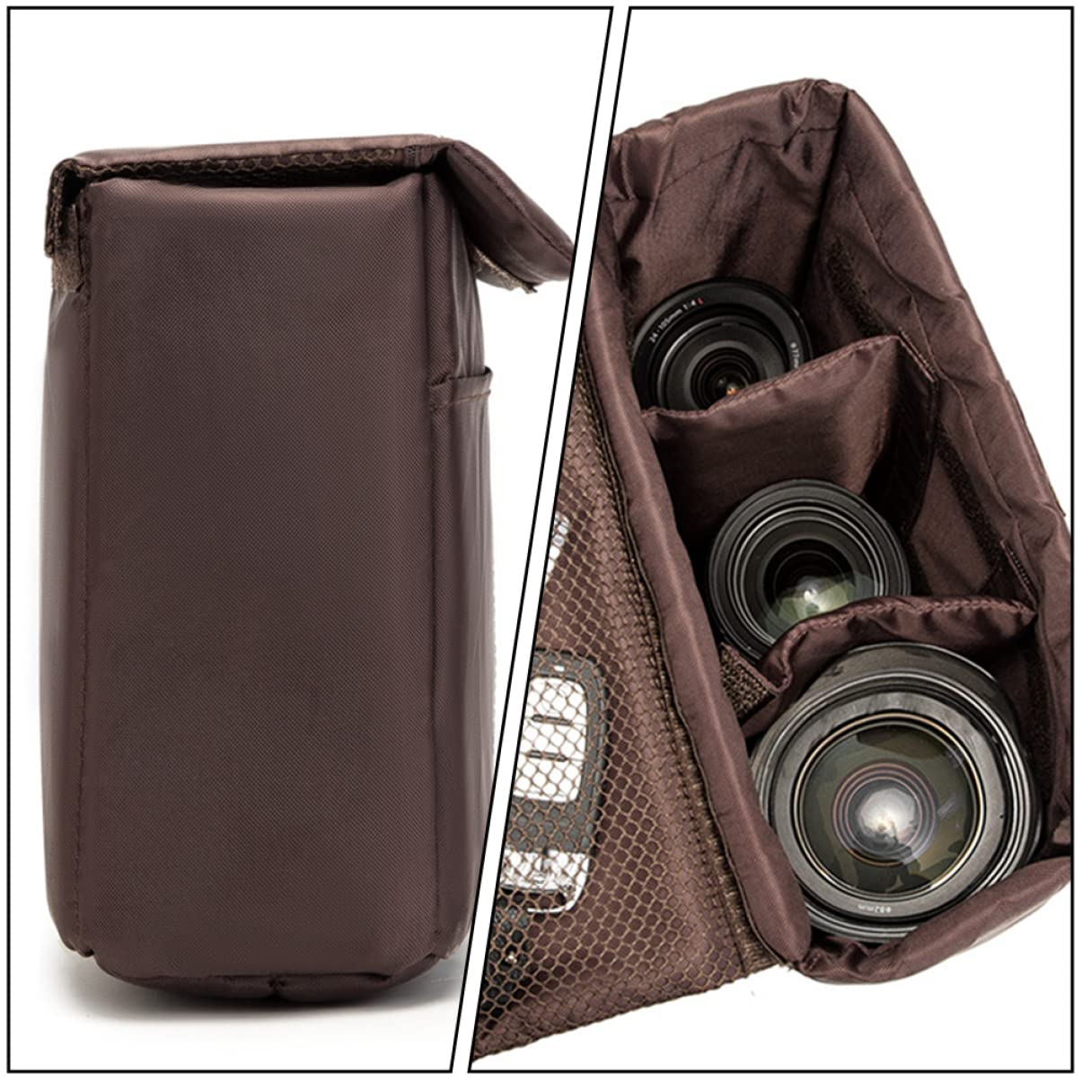2 Piezas Bolsa de Almacenamiento para Cámara y Ligera Bolsa Acolchada Profesional para Lentes de Cámara Accesorio de Fotografía con Compartimentos Diseño Práctico y Resistente para