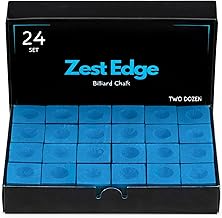 24pc Pool Chalk Blue for Pool Cue Tips - 24 x Snooker Chalk for Snooker Cues - Pack of 24 Billiard Table Accessories for Cue Tips - Billiard Gifts for Men and Women