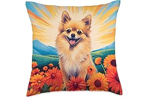 Delectable Pomeranian Pillow: A Tapestry of Serenity and Canine Charm
