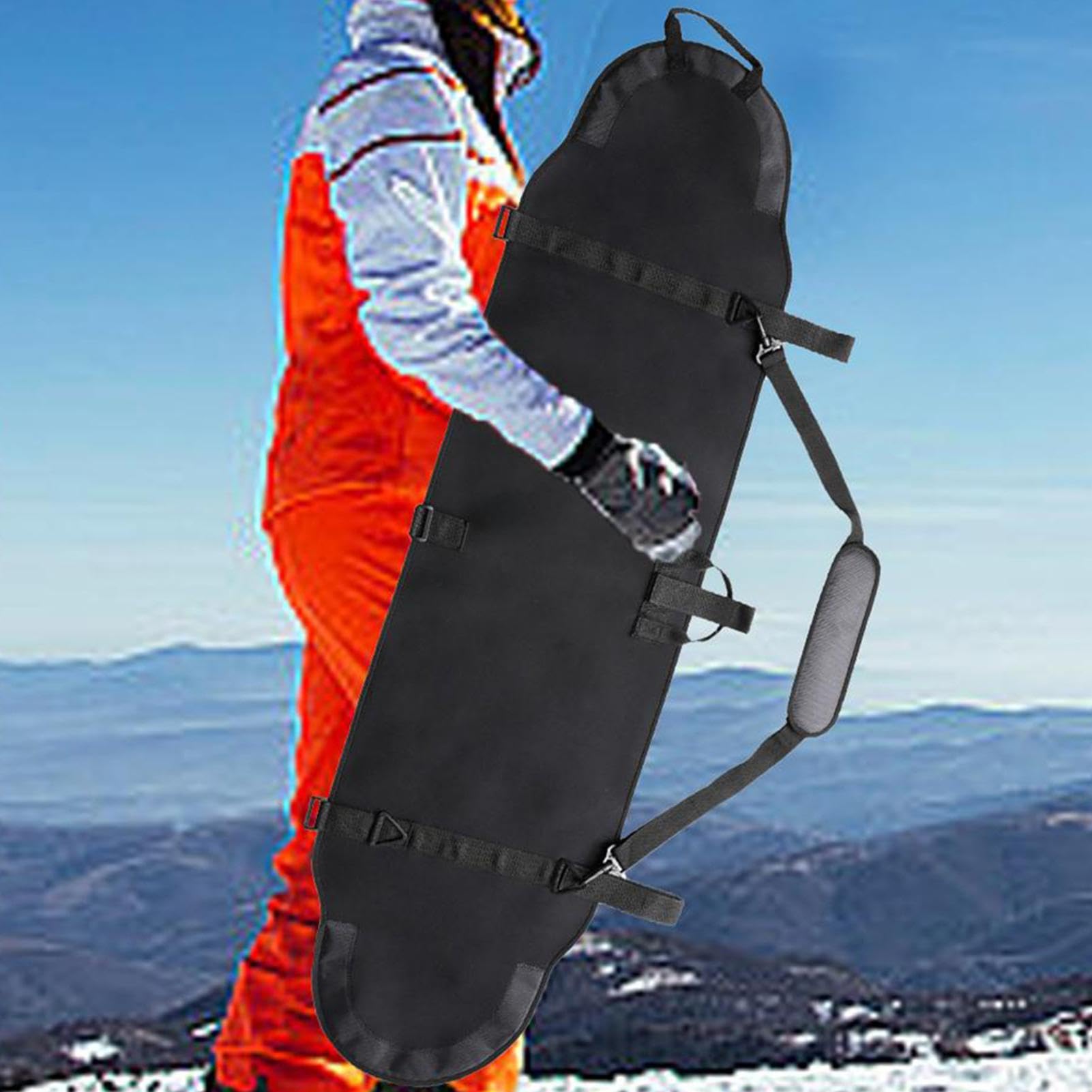 Borsa da viaggio per snowboard da viaggio, impermeabile, rinforzata, imbottita, per snowboard, resistente ai graffi, per sport invernali