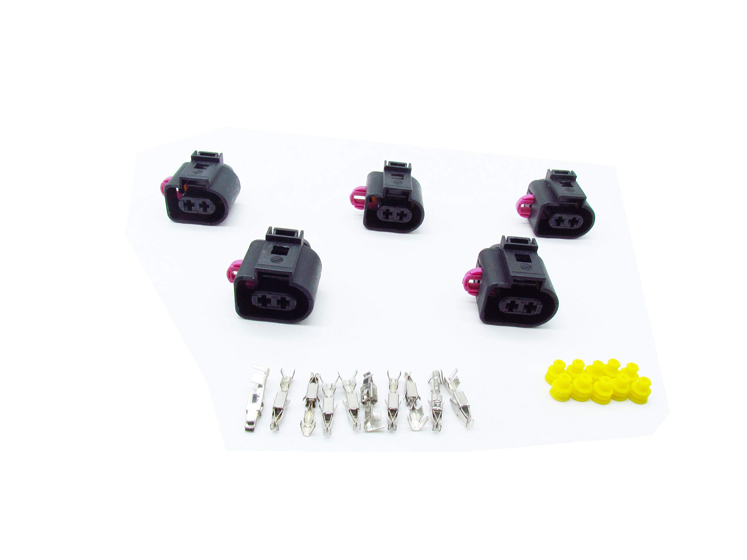Connettore Auto 1J0973735 - Set Da 10 Pins Femmina 3,5 Mm Per Cablaggi, Nero