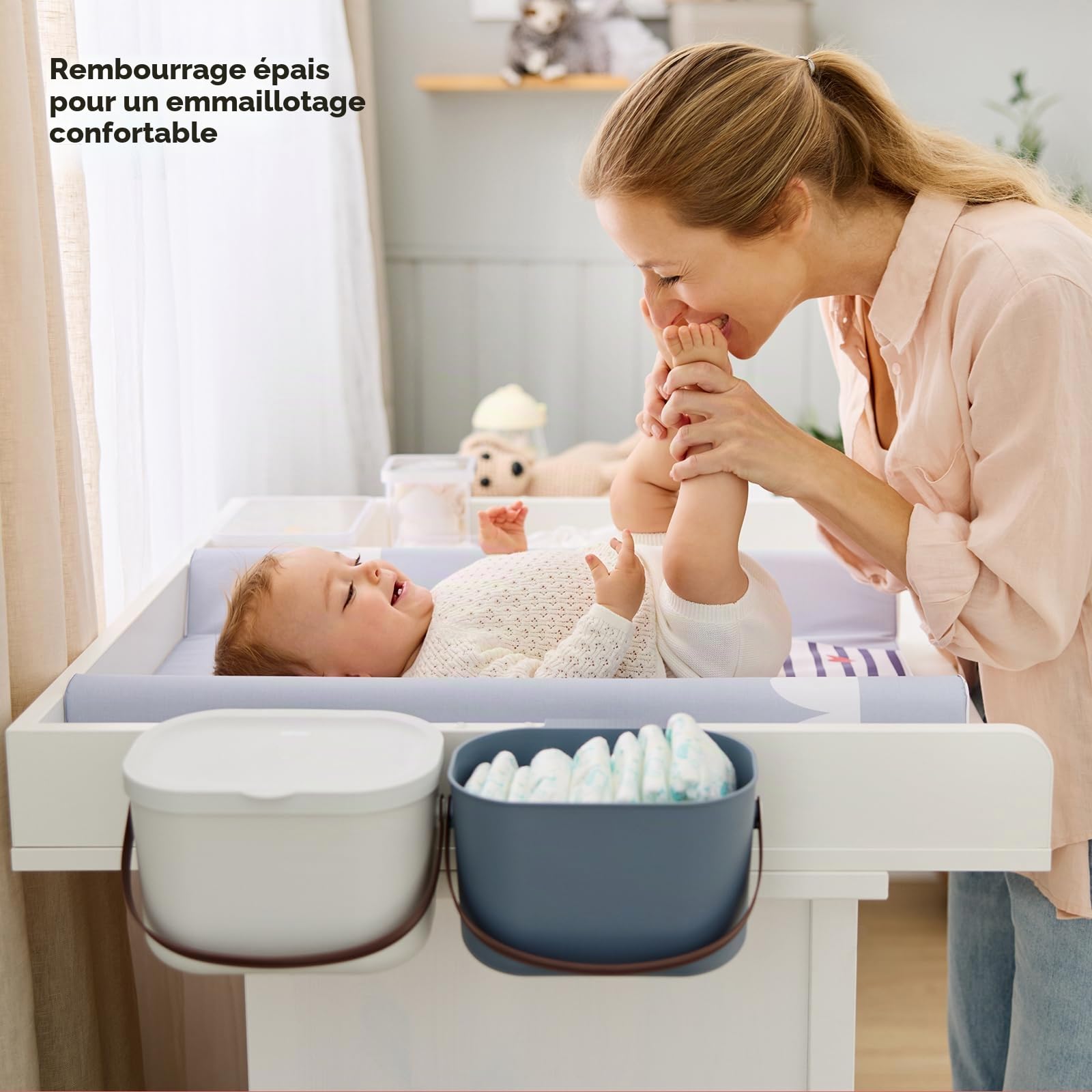Rotho Babydesign Wickelauflage Keil 50x70 cm wasserdicht abwaschbar Motiv Sea Life