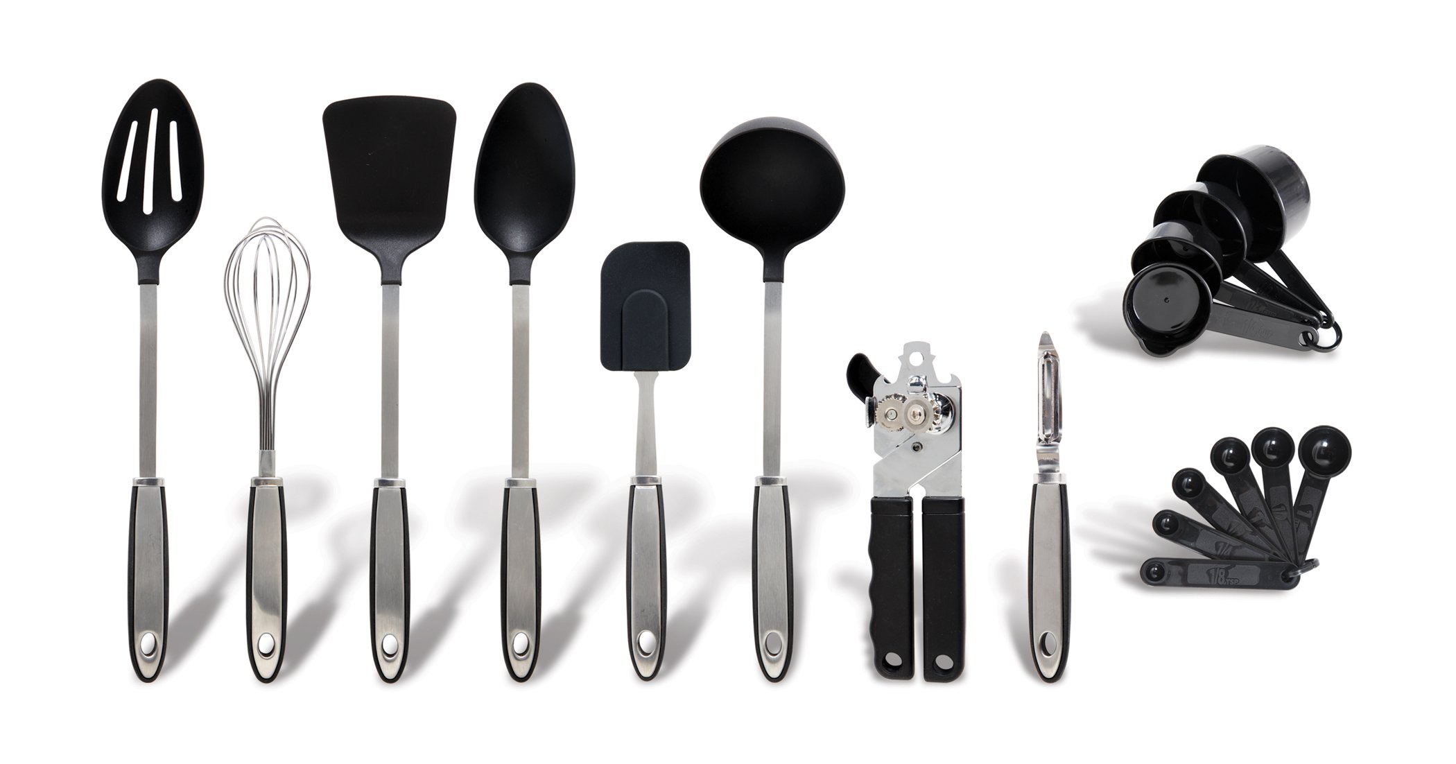 Gibson Soho Lounge Home Eclectic 18 Piece Kitchen Tool/Gadget Combo Set, Silver