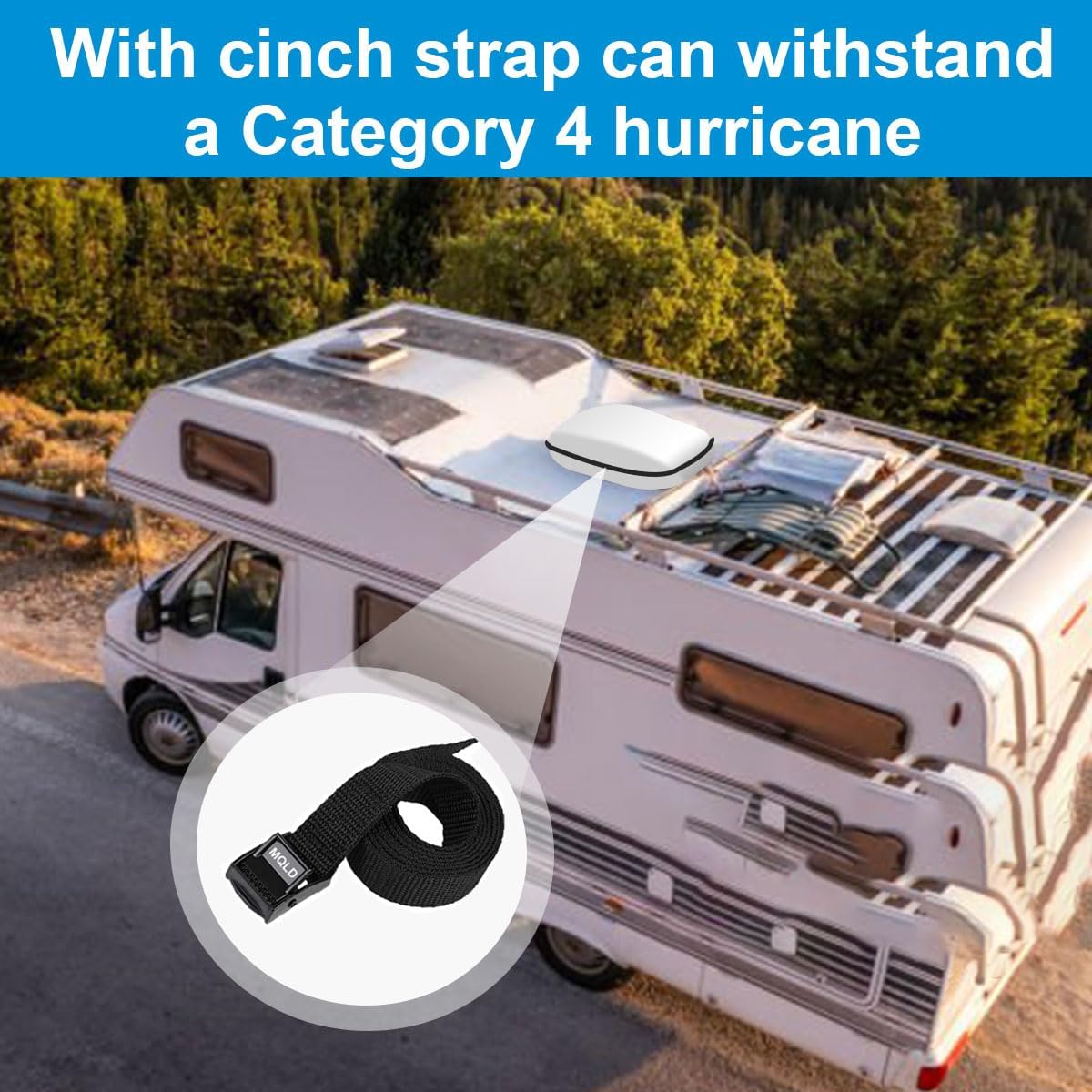 RV Camper Air Conditioner Cover Trailer AC Covers for RV Roof Unit, 600D Oxford Cloth Fits RecPro, TOSOT, FOGATTI 16K, Coleman Mach RV Air Conditioner Winter Covers for Outside - RV A/C Cover for Roof