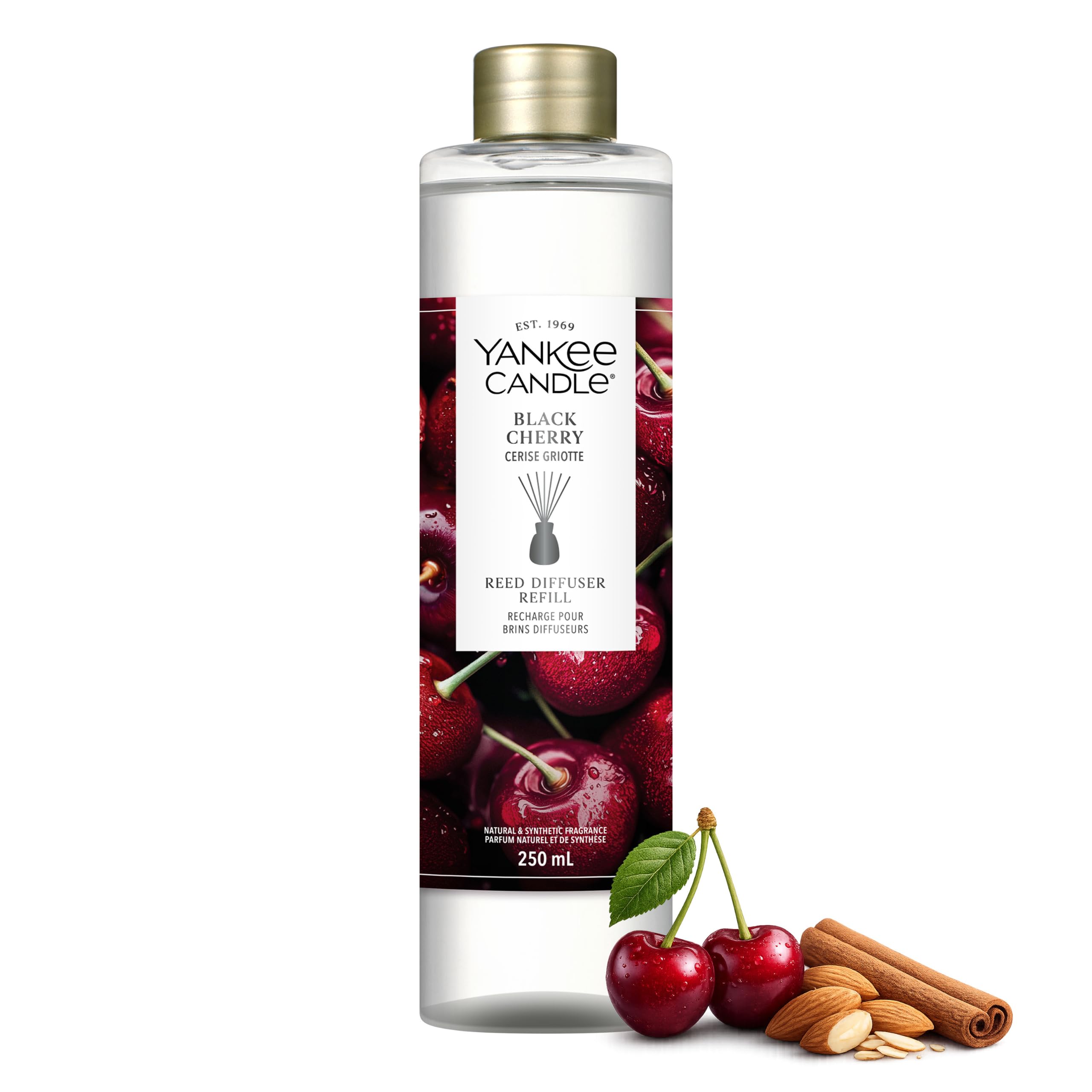 Yankee Candle Reed Diffuser Refill | Black Cherry | For Small to Medium Spaces | Up to 10 Weeks of Fragrance