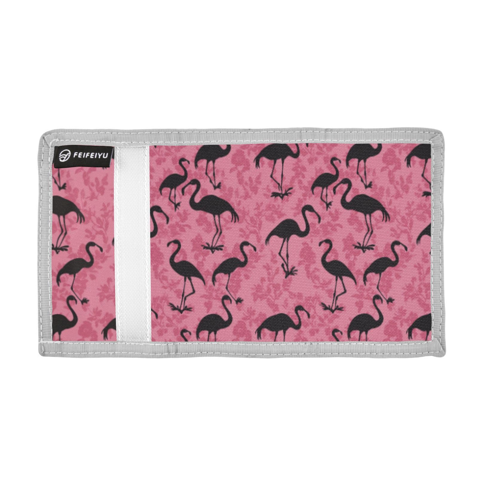 Wusikd Flamingo Kids Wallet for Boys Girls Pink Toddler Trifold Wallet Novelty Wallet for Teens Women Men