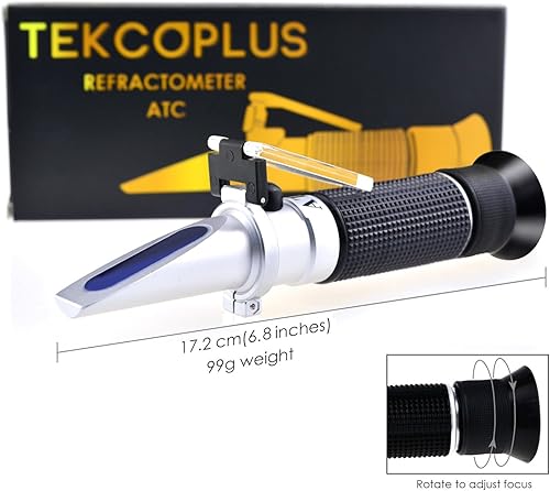Miniatura 3 de Refractómetro clínico 3 en 1 con ATC para proteína sérica de triple escala 0.00-0.42 oz3.4 fl oz Gravedad específica de orina SG 1.000-1.050 Índice