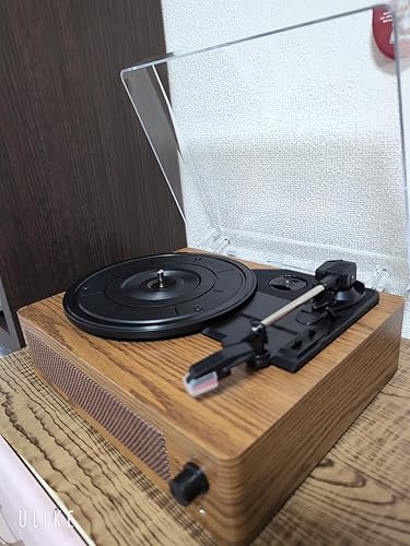 Amazon.co.jp: レトロなLPレコードプレーヤー、内蔵スピーカー付き