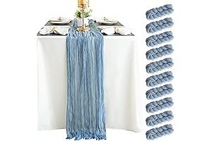 10 Pack Dusty Blue Cheesecloth Table Runner: A Touch of Ethereal Elegance