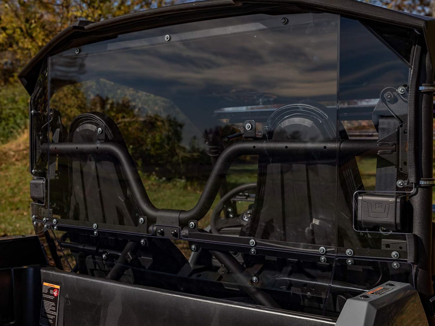 SuperATV Windshield for 2021+ Yamaha Wolverine RMAX 2 | USA Made | Made of 1/4” Polycarbonate- 250x stronger Than Glass | Adds UV Protection | Easy to Install