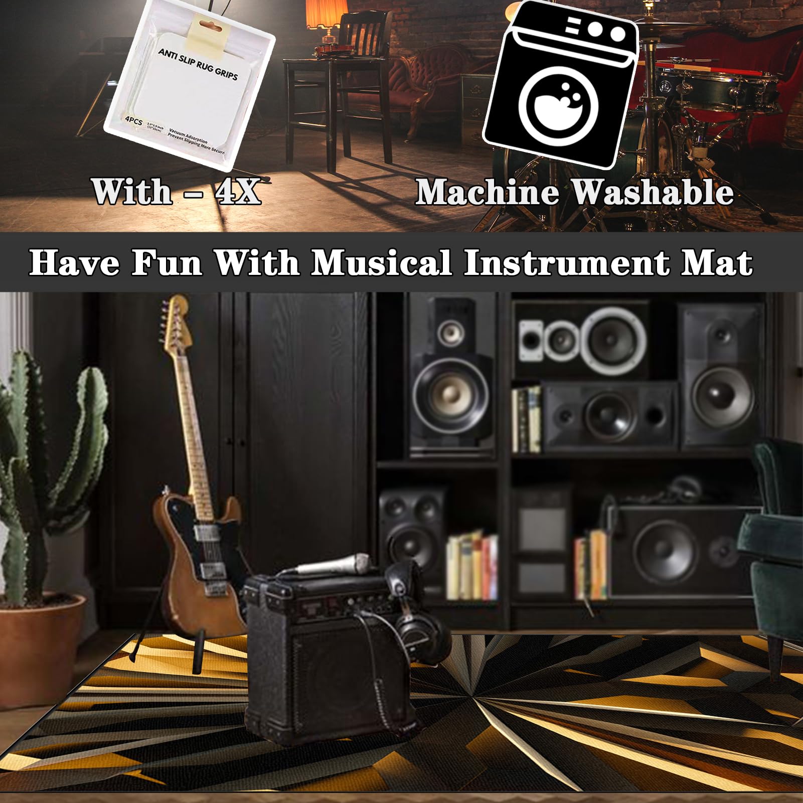 160 x 150 cm Elektronisch Schlagzeug Snare Drum Rug, Schalldicht Teppiche, Schallschutzmatte, Drum-Teppich, Schlagzeugteppich, Schallschutz Teppich, rutschfeste Trommelmatte für E Drum