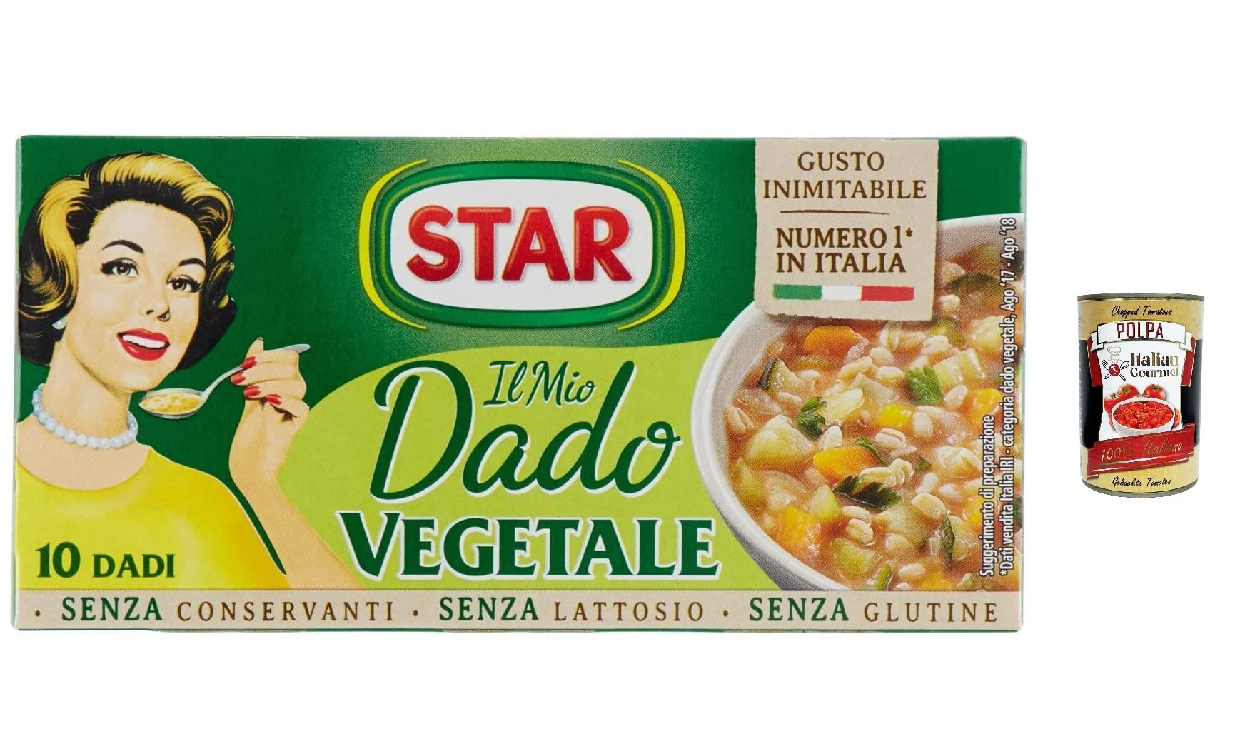 Star il Mio Dado 12 vegetales con 9 verduras sin conservantes sin lactosa ni glutenfre italian gourmet polpa 400 g