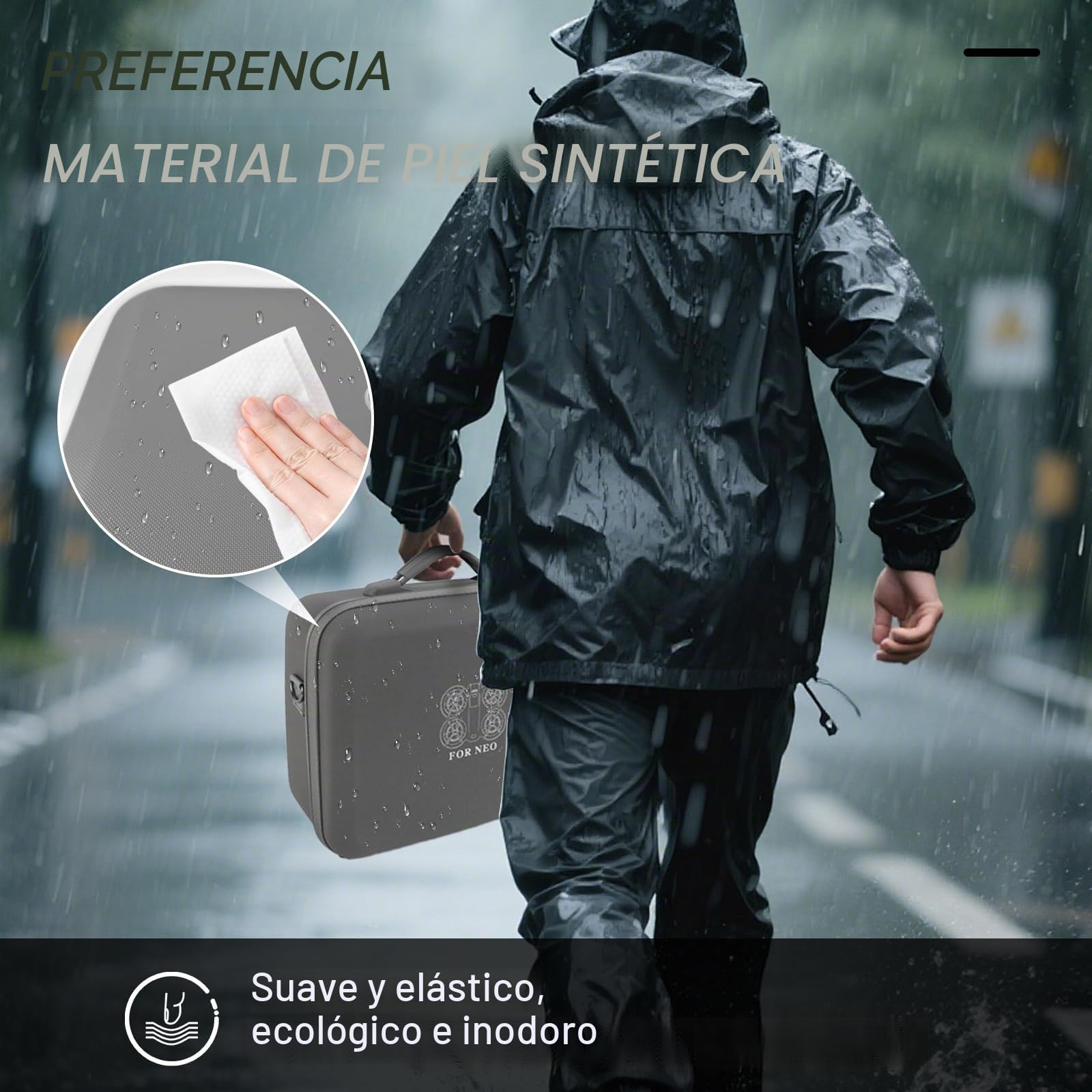 Paquete de Viaje Drones para compatible con DJI Neo,Estuche de Transporte Rígido Impermeable compatible con DJI Neo Fly More Combo,Bolso Portátil, Bolsa Protectora Portátil de PU,para Dron Accesorio