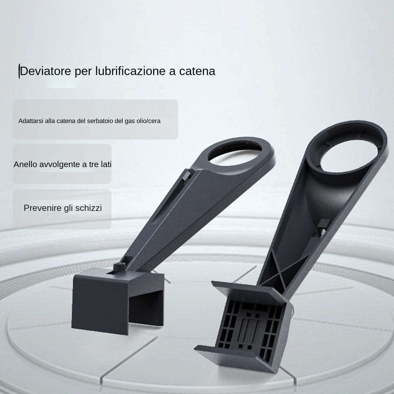 Generico Applicatore di Lubrificante per Catena Moto, Oliatore per Catena per Lubrificazione Accurata, Ausilio Portatile per Pulizia con Lubrificante Solido e Sgrassatore, Materiale PP Leggero