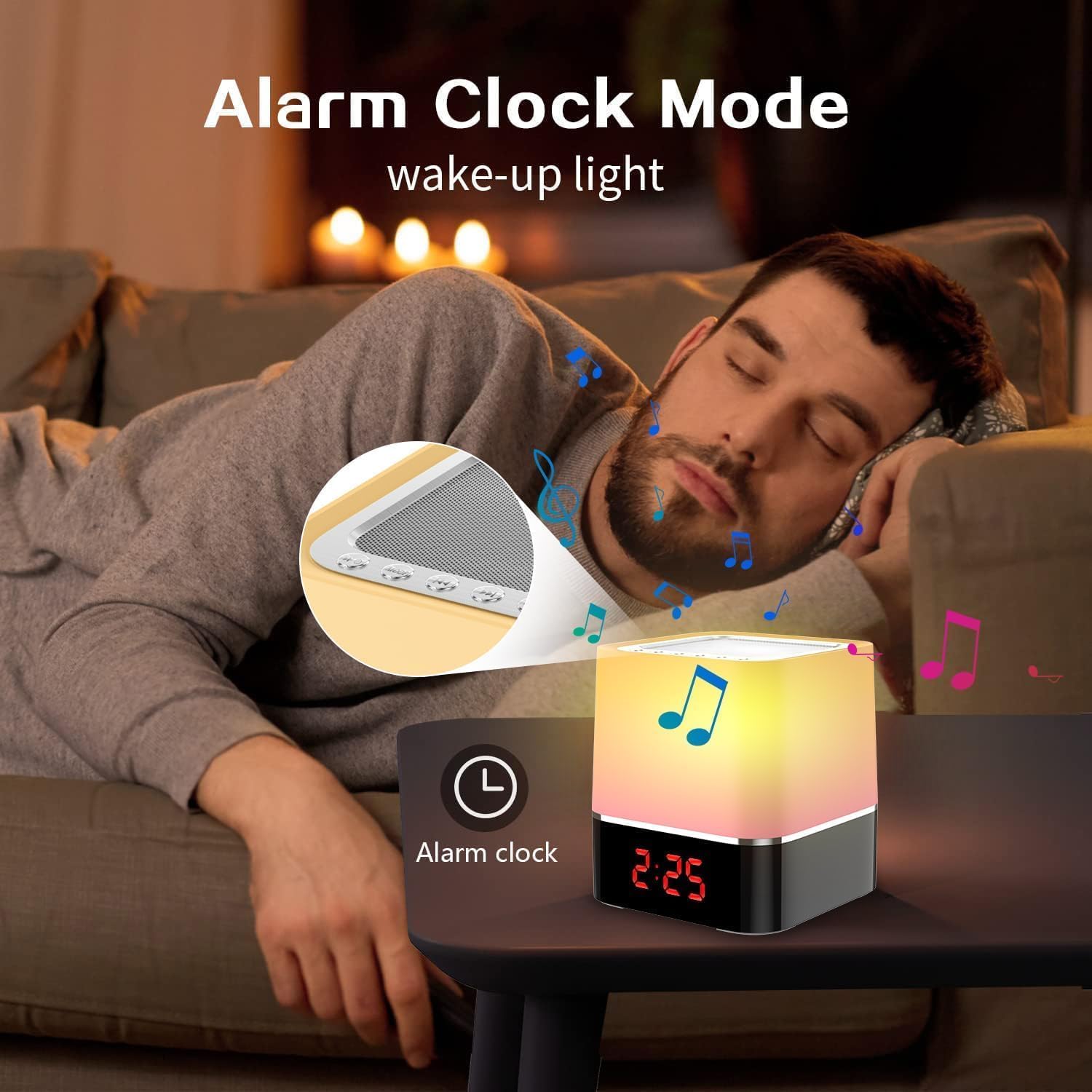 Altavoz Bluetooth con luz nocturna, lámpara de noche de ruido blanco Bebe, altavoz Bluetooth luz nocturna infantil para regalo adolescente niña, niño, mujer, cumpleaños, Navidad