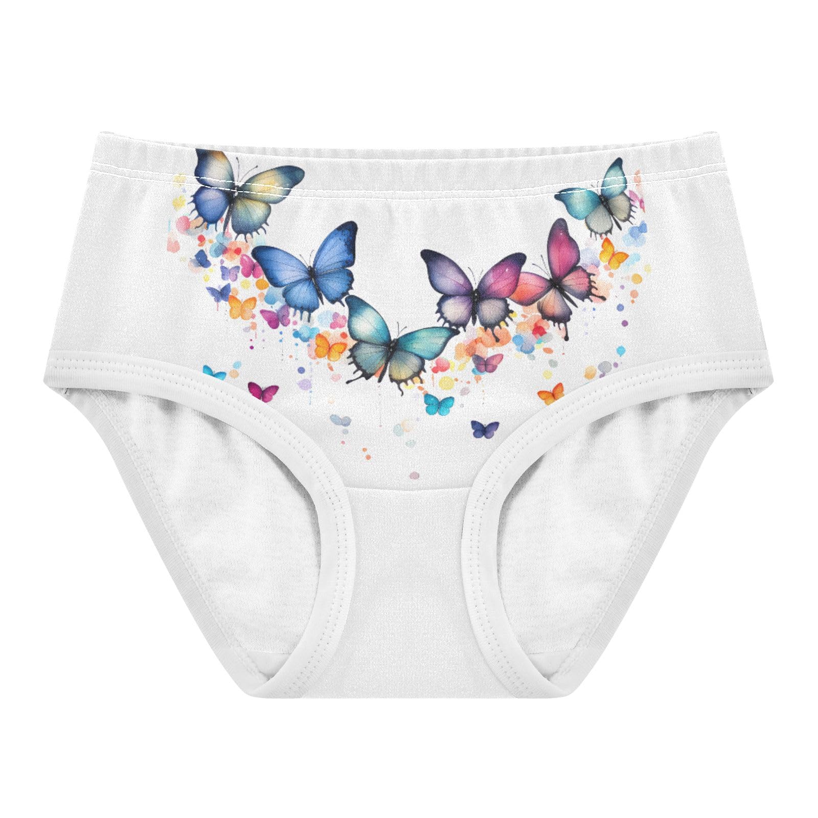 ALAZA Toddler Girls Cotton Hipster Underwear Soft Butterfly Cute 2 Pack 2T
