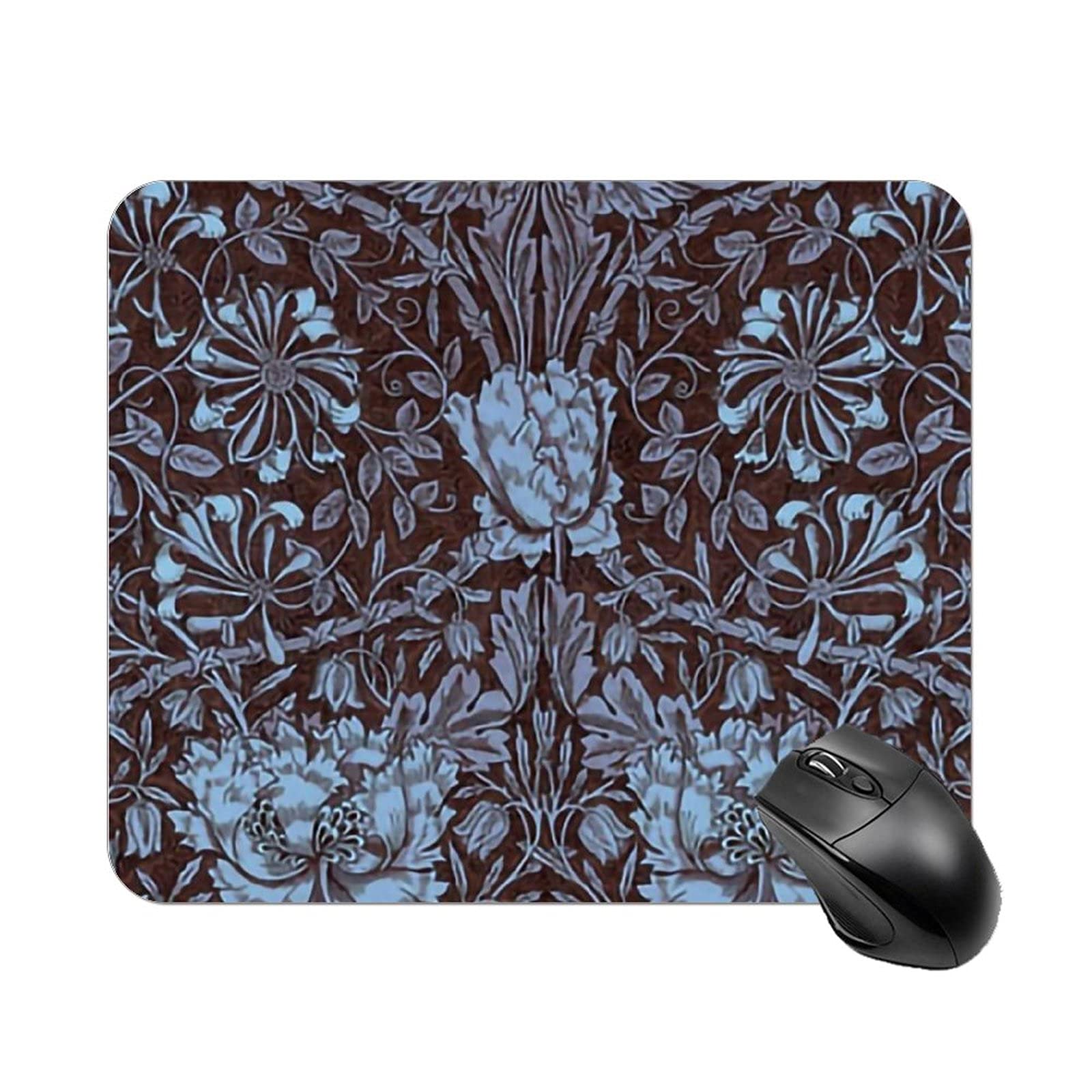 William Morris Honeysuckle Twilight Mouse Pad,Waterproof&Comfortable Computer Mouse Mat with Non Slip Rubber Base,2530cm