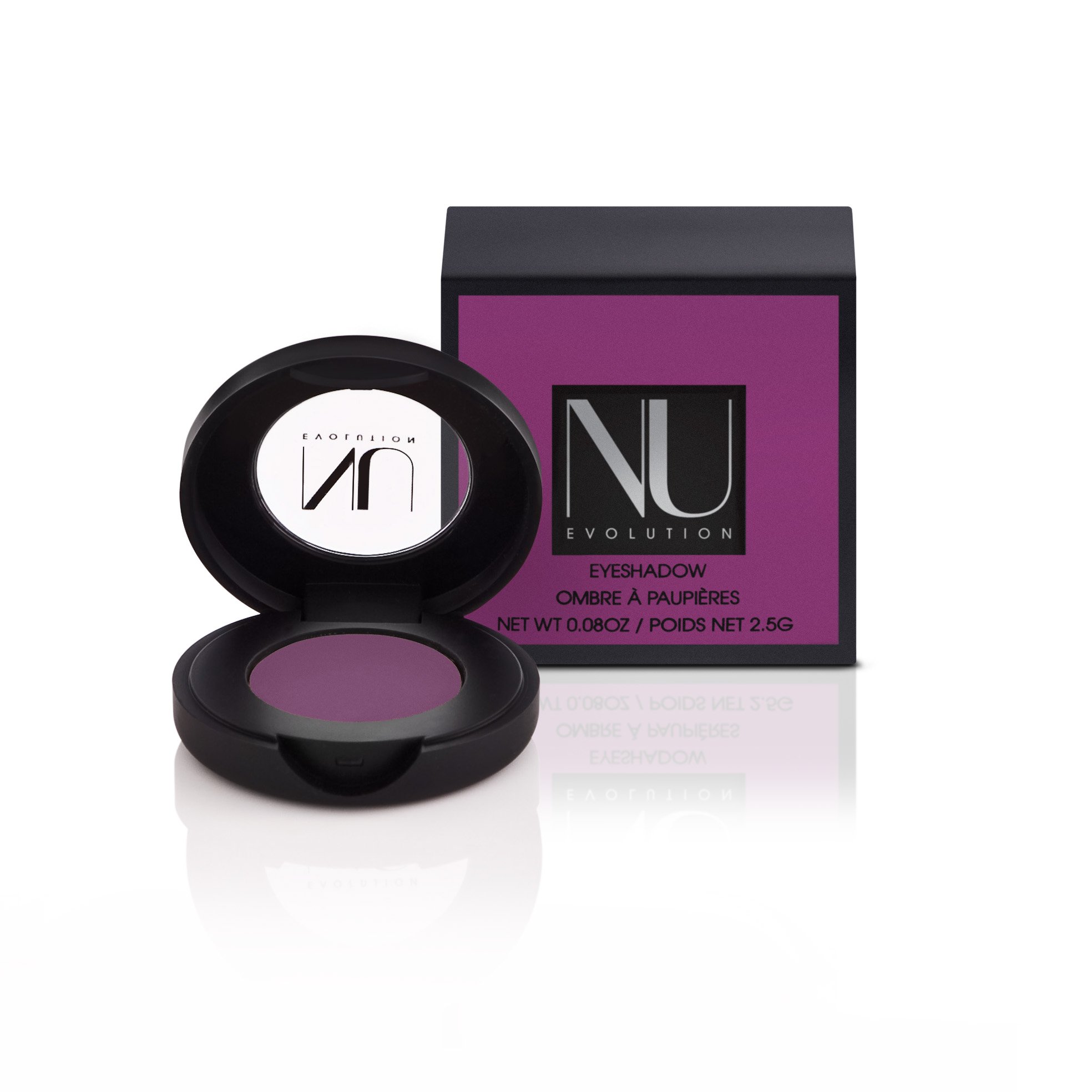 NU EVOLUTION Pressed Eye Shadow, Glam, Berry Purple, Natural/Organic