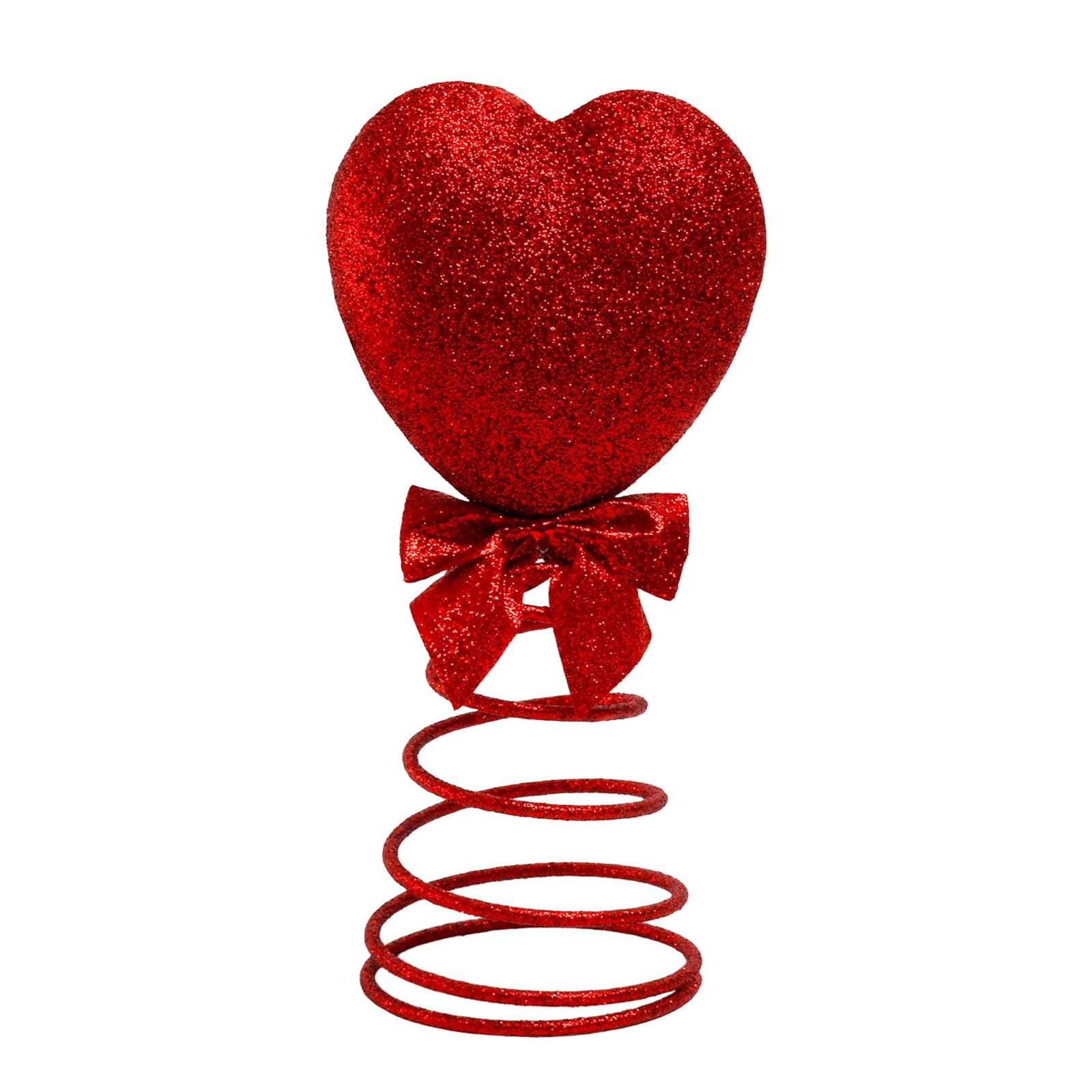 Loaded Heart Christmas Tree Toppers Star Decoration Cotton and Metal Holiday Ornament for Holiday Ambiances Christmas Tree Toppers Star