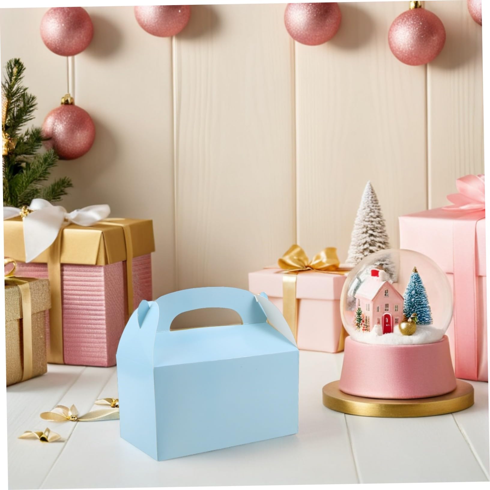 Zerodeko Caja de Papel para Fiestas con Asas, 50 Piezas, Cartón 250 G