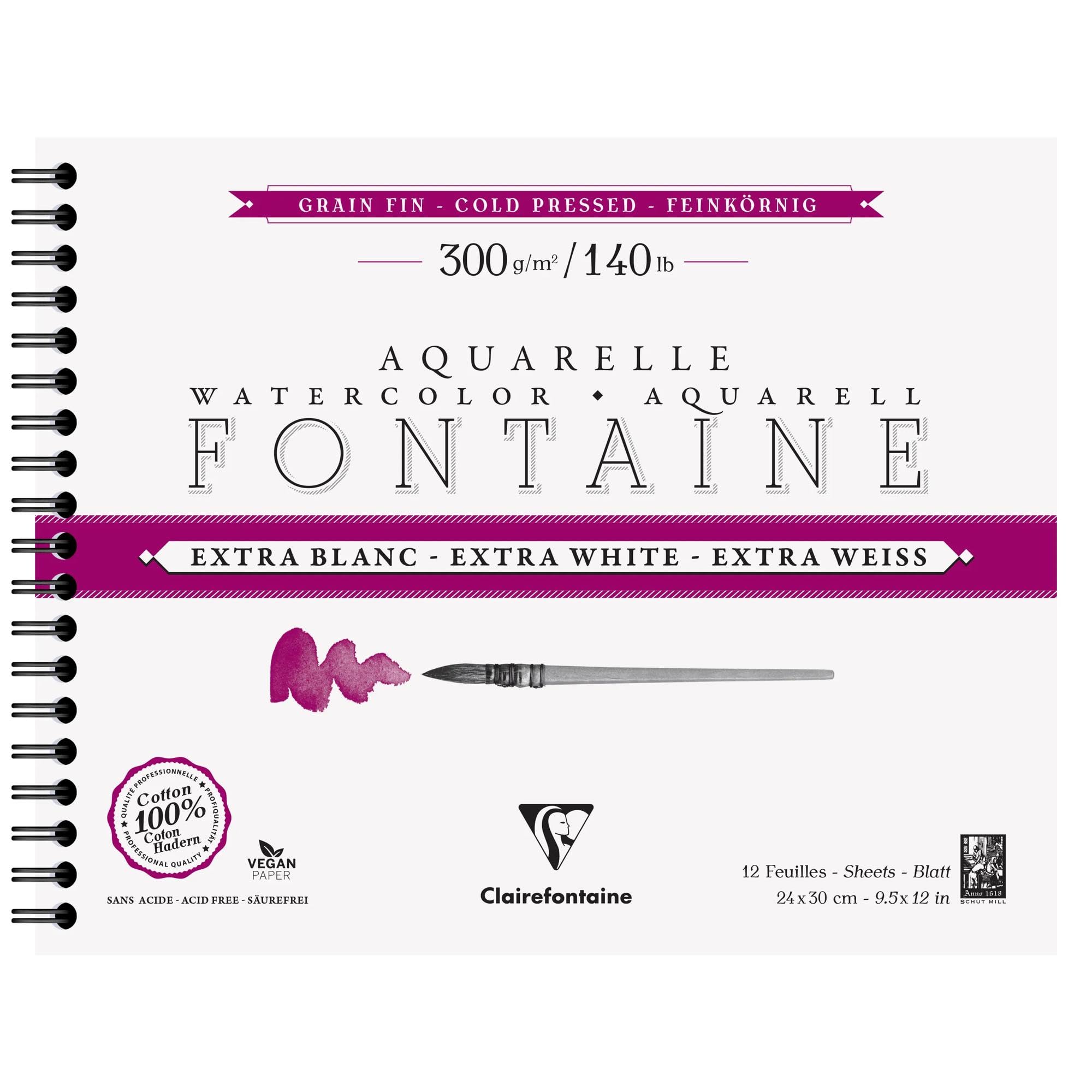 Clairefontaine 976051C, Album spiralato Fontaine, 24x30cm, Bianco