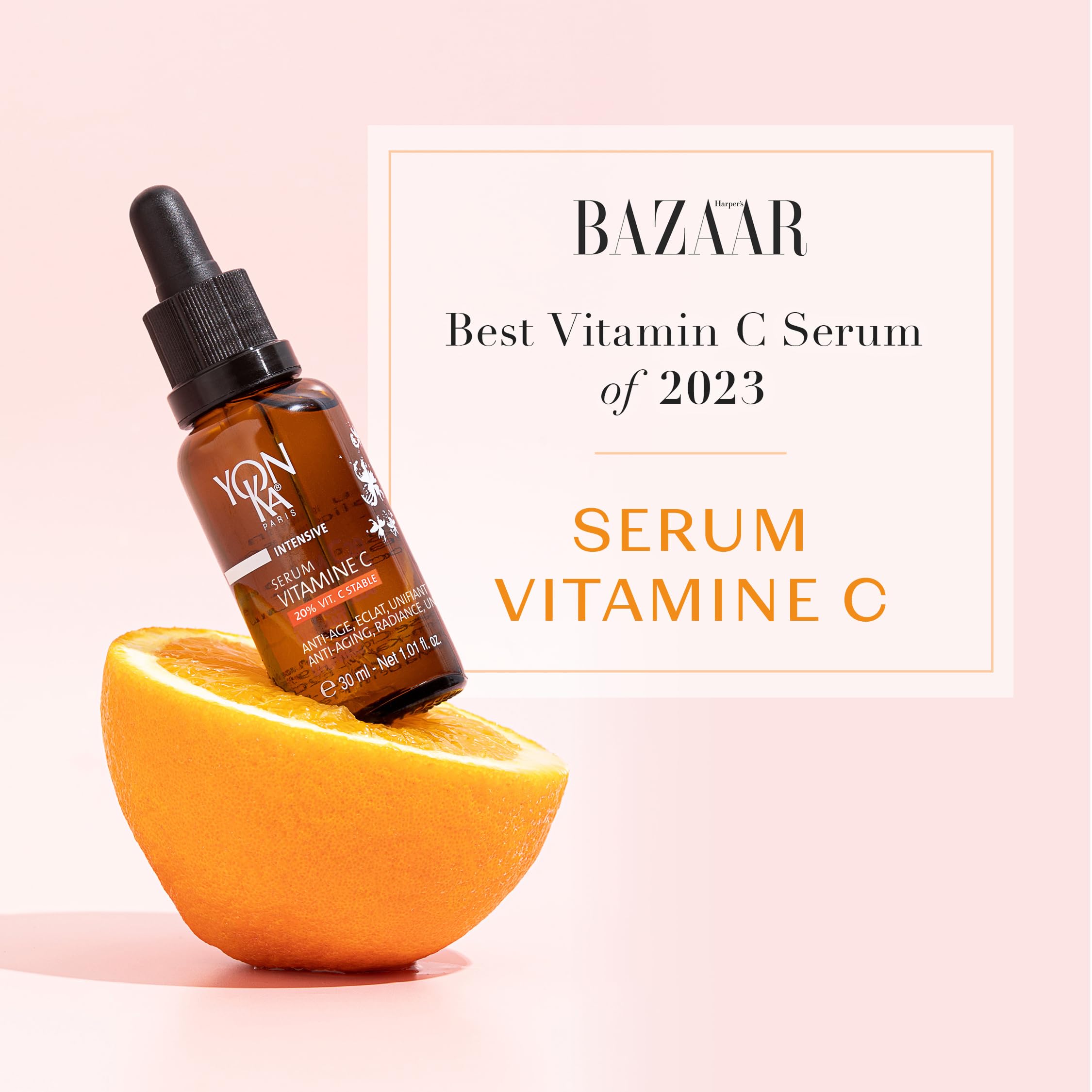 Yon-Ka 20% Vitamin C Serum | Highly Concentrated Anti-Aging Face Treatment to Even Tone, Firm Skin Texture and Boost Collagen | Made with 99% Narural Ingredients