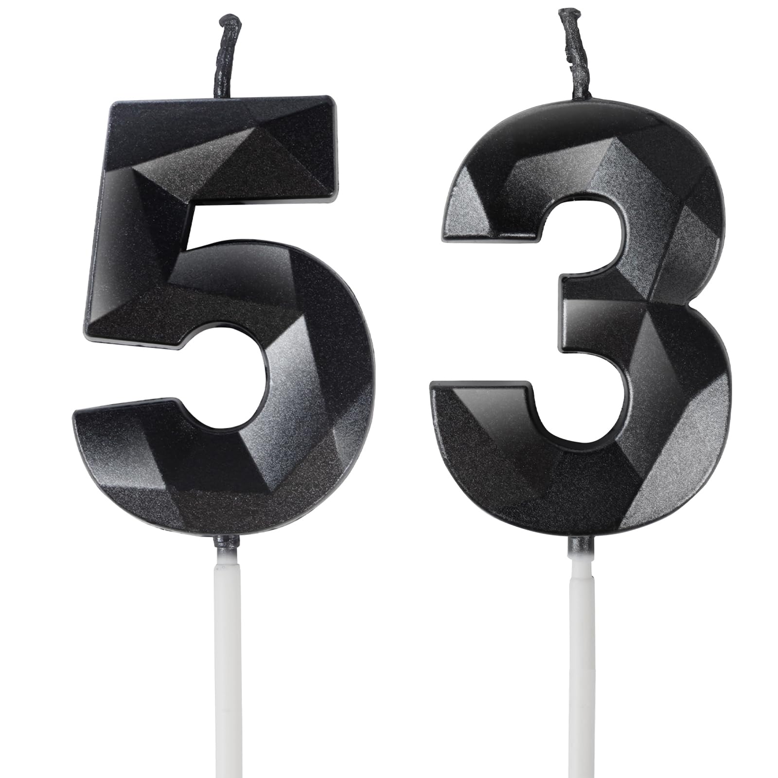 Yiran 50th Birthday Candles, Gold Number 50 Happy Birthday Candles, Cake Topper Decorations for Birthday Party, Wedding Anniversary Celebration Supply — view 24
