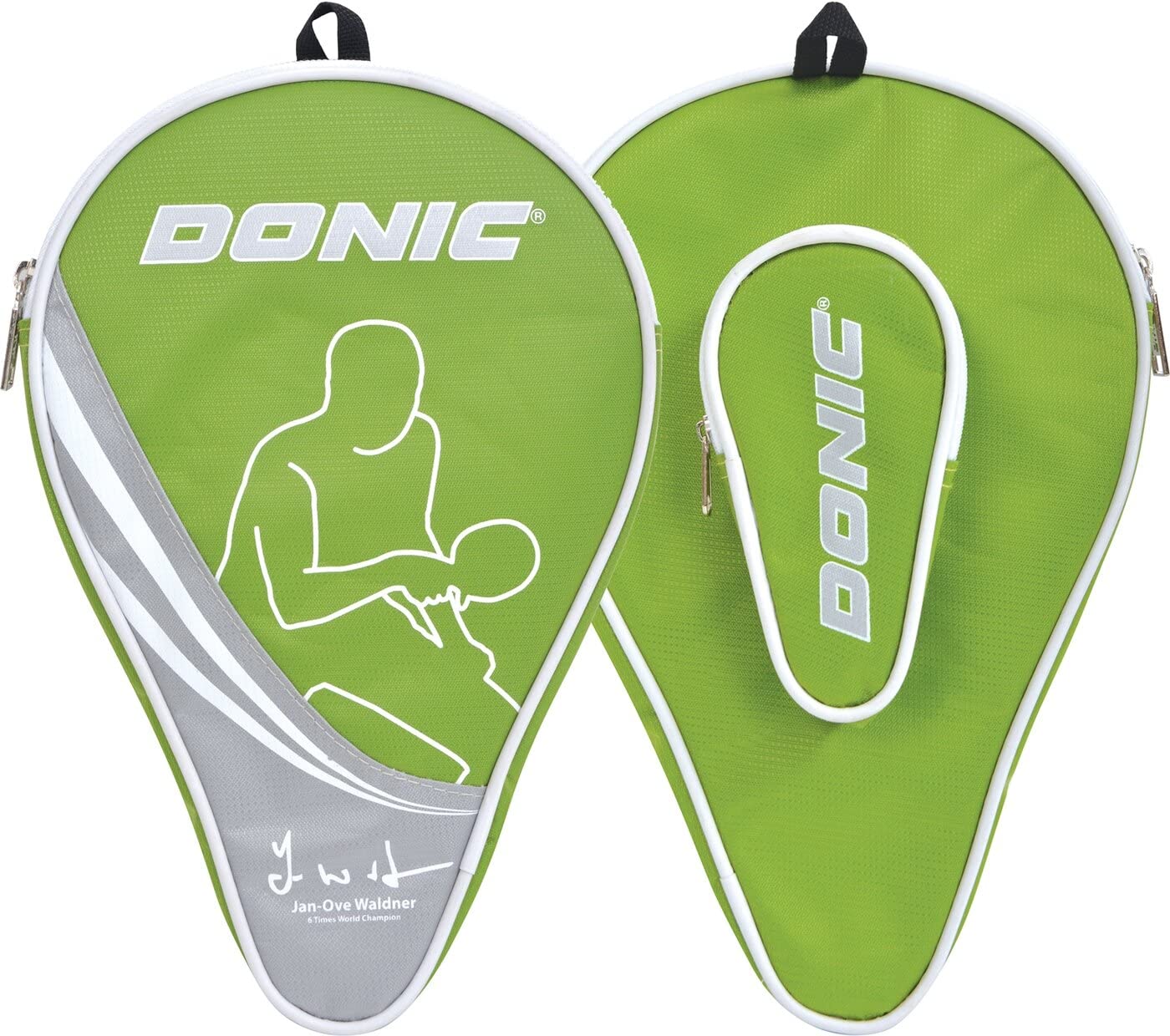 Donic-Schildkröt 818537 - Custodia per racchetta da ping pong con scomparto extra per 3 palline