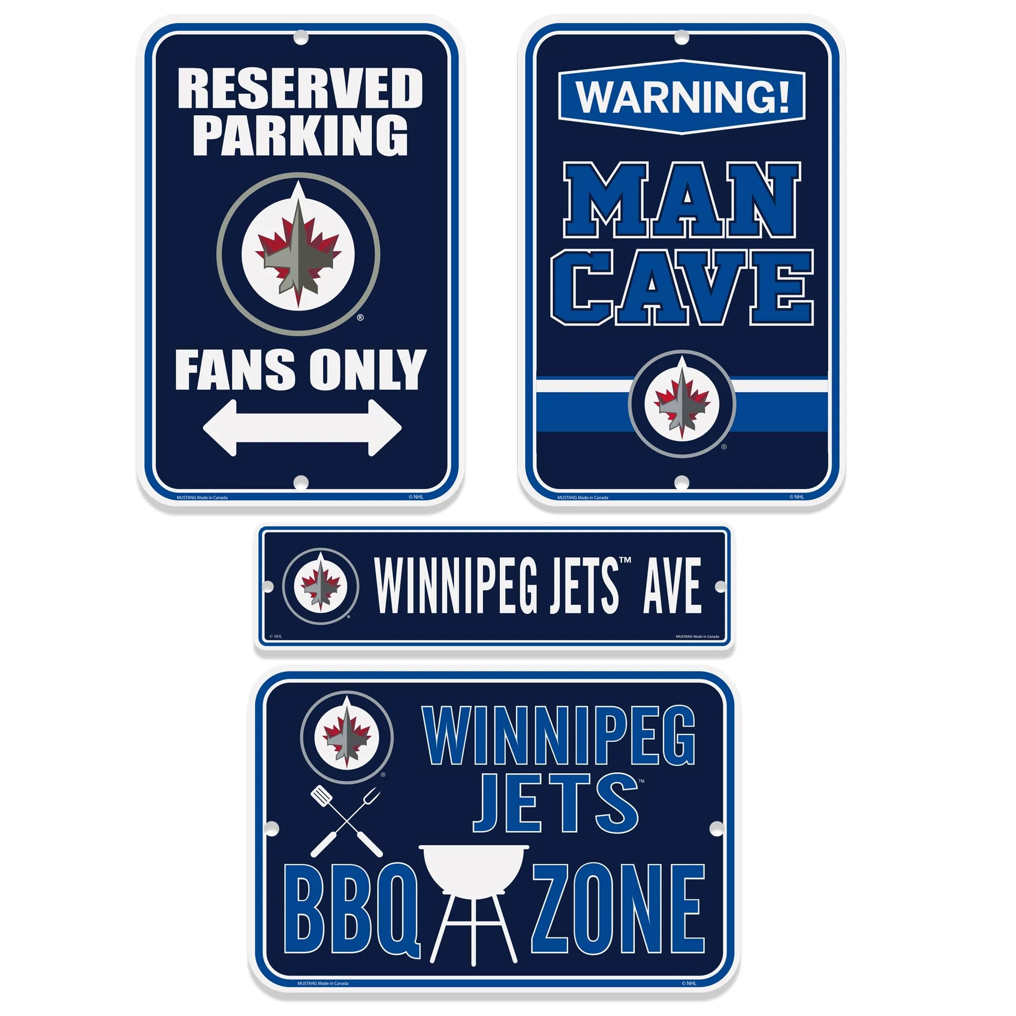 Sports Decor Winnipeg Jets Four Pack Fan Sign Set