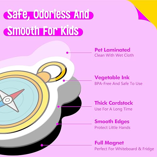 Miniatura 10 de 50 imanes de objetos CVC, imanes magnéticos gruesos para nevera, adorables juguetes educativos de aprendizaje para preescolar, jardín de infantes,