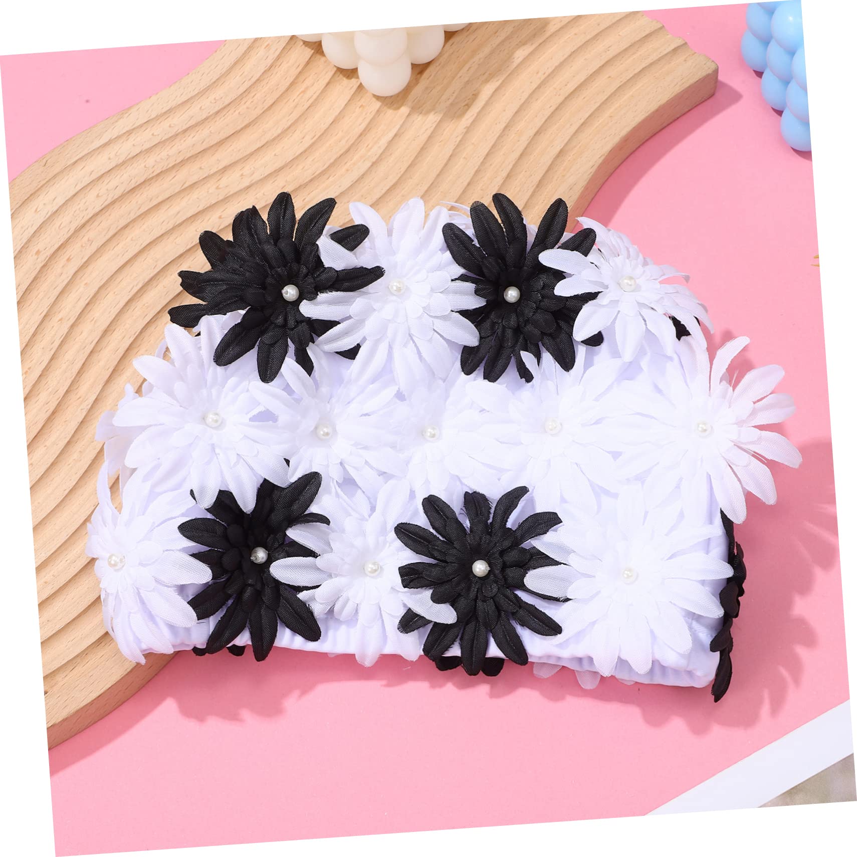 BESPORTBLE Bonnet De Bain Fleur Perle Bonnet De Bain à Pétales De Fleurs Bonnets De Bain pour La Natation pour Bonnet pour Femme Dentelle Le Chapeau Est en Polyester