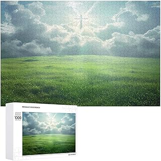 Comprar Rompecabezas cristiano de cruz religiosa con luz de Dios para adultos, actividades familiares, juegos, decoración del hogar, 1000 piezas