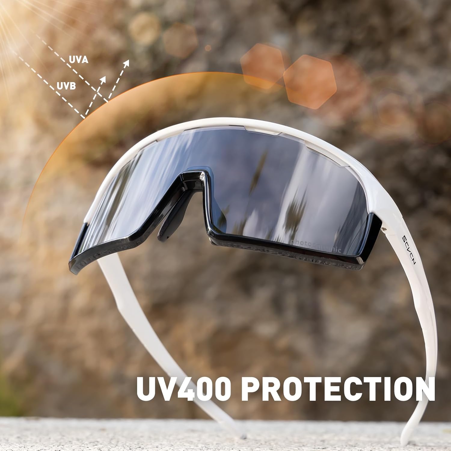 SCVCN Photochromic Cycling Glasses Sport Sunglasses Clear MTB BMX Men Women Running Driving S145 - Image 4