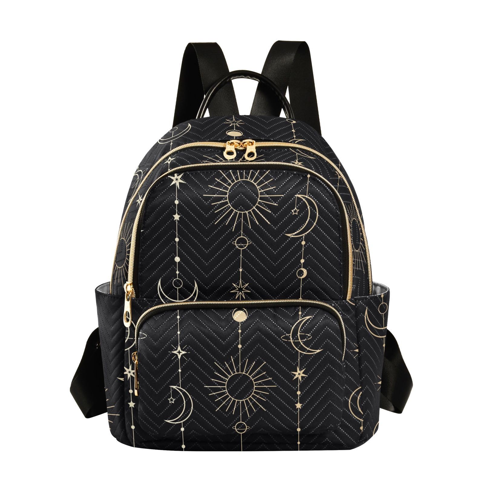 ALAZA Sun Moon Stars Witch Mini Backpack Purse for Women Travel Bag Fashion Daypack Back Pack Shoulder Bag