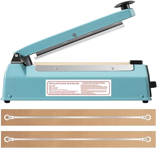 Cuerpo de metal, sellador térmico por impulso, sellador manual de bolsas, máquina de sellado térmico de 8 pulgadas, máquina selladora de impulsos