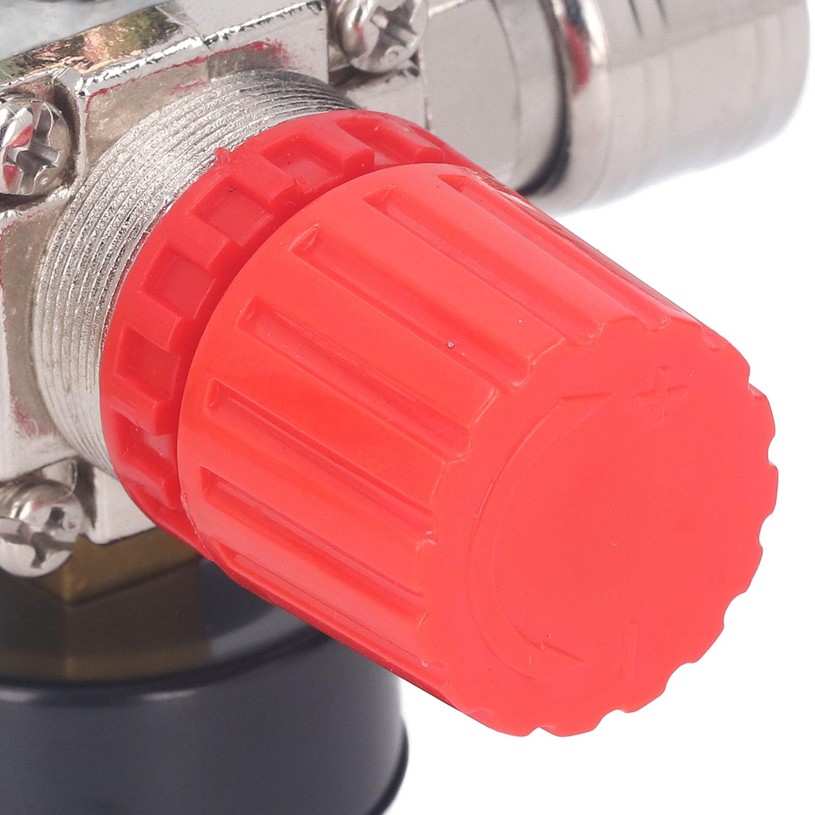 Marhynchus Régulateur du Compresseur D'air avec Jauge 0-180psi 4 Voies de Vanne pour Outils Pneumatiques avec Bouton de Réglage en Plastique (1/2 pouce)