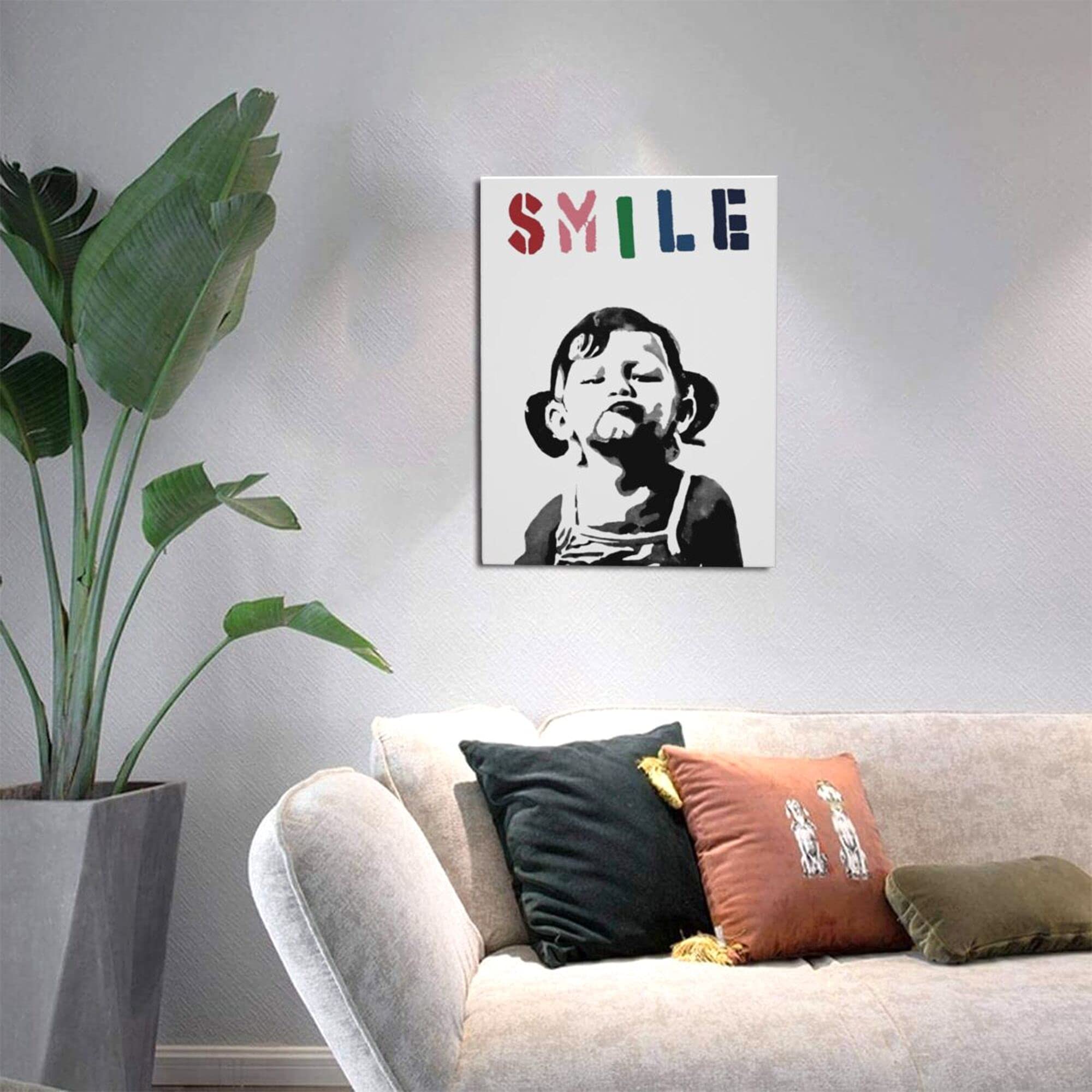 Amazon｜アートパネル Banksy バンクシー かわいい 女の子 アート