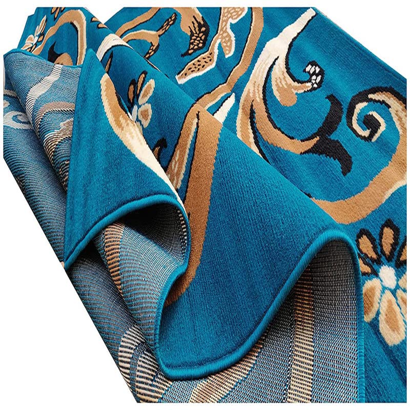 Image of Home Decore Acrylic Carpet for Your Living Room & Drawing Room Aywhere in Your Home (150x210 Blue Colour)- 5x7 Feet