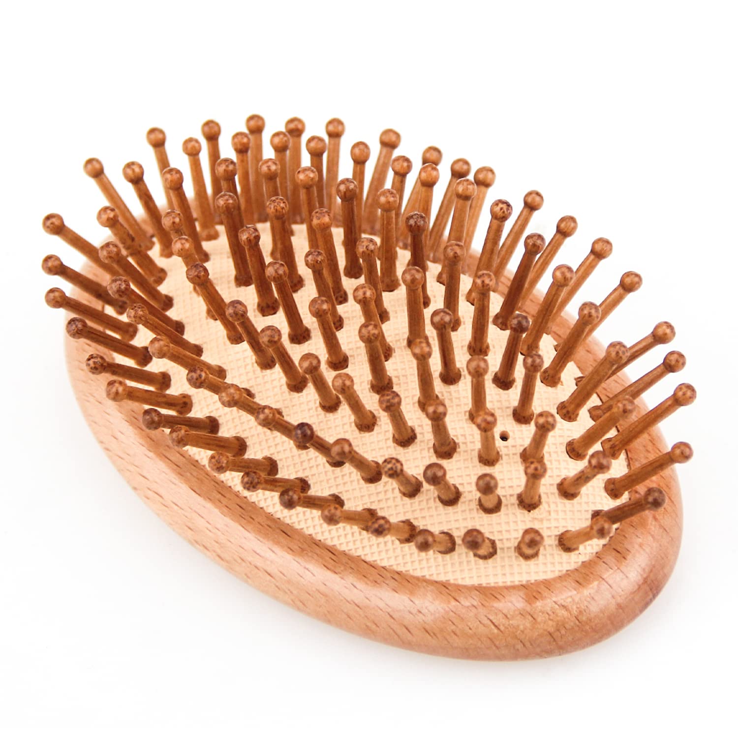 Bamboo Hair Brush, Ancable Travel Portable Wooden Bamboo