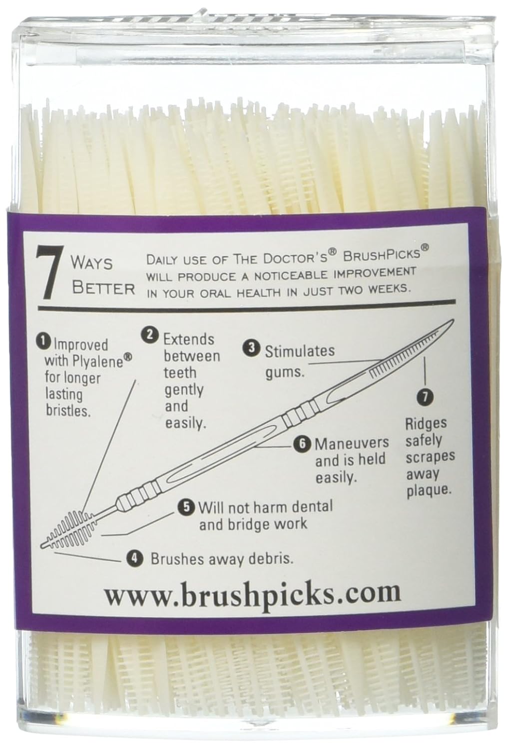The Doctor's BrushPicks Interdental Toothpicks, 275 pieces per Pack (1-Pack) : Health & Household