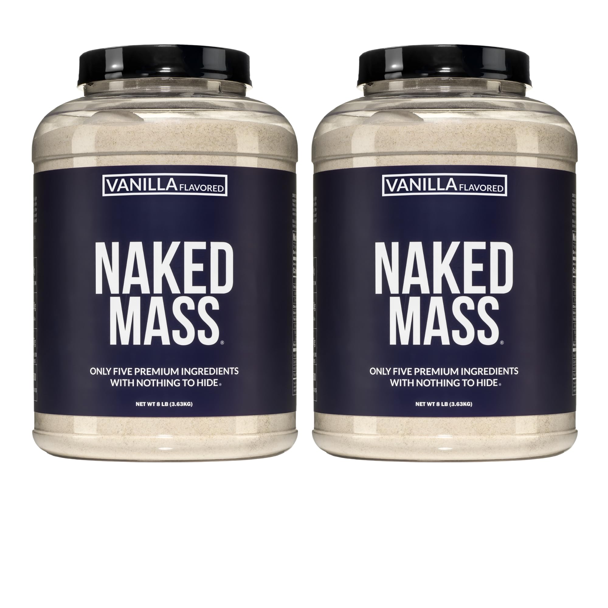 NAKED Mass - Natural Weight Gainer Protein Powder - 8 LB Bulk, NSF Certified, GMO Free, Gluten Free & Soy Free. No Artificial Ingredients - 1,250 Calories per Serving — Amazon image 10