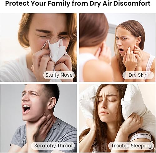 Miniatura 9 de Humidifiers for Bedroom Large Room Home - GloryAir 6L Quiet Top Fill Cool & Warm Mist Humidifier with Smart Humidity Control, Remote Control,