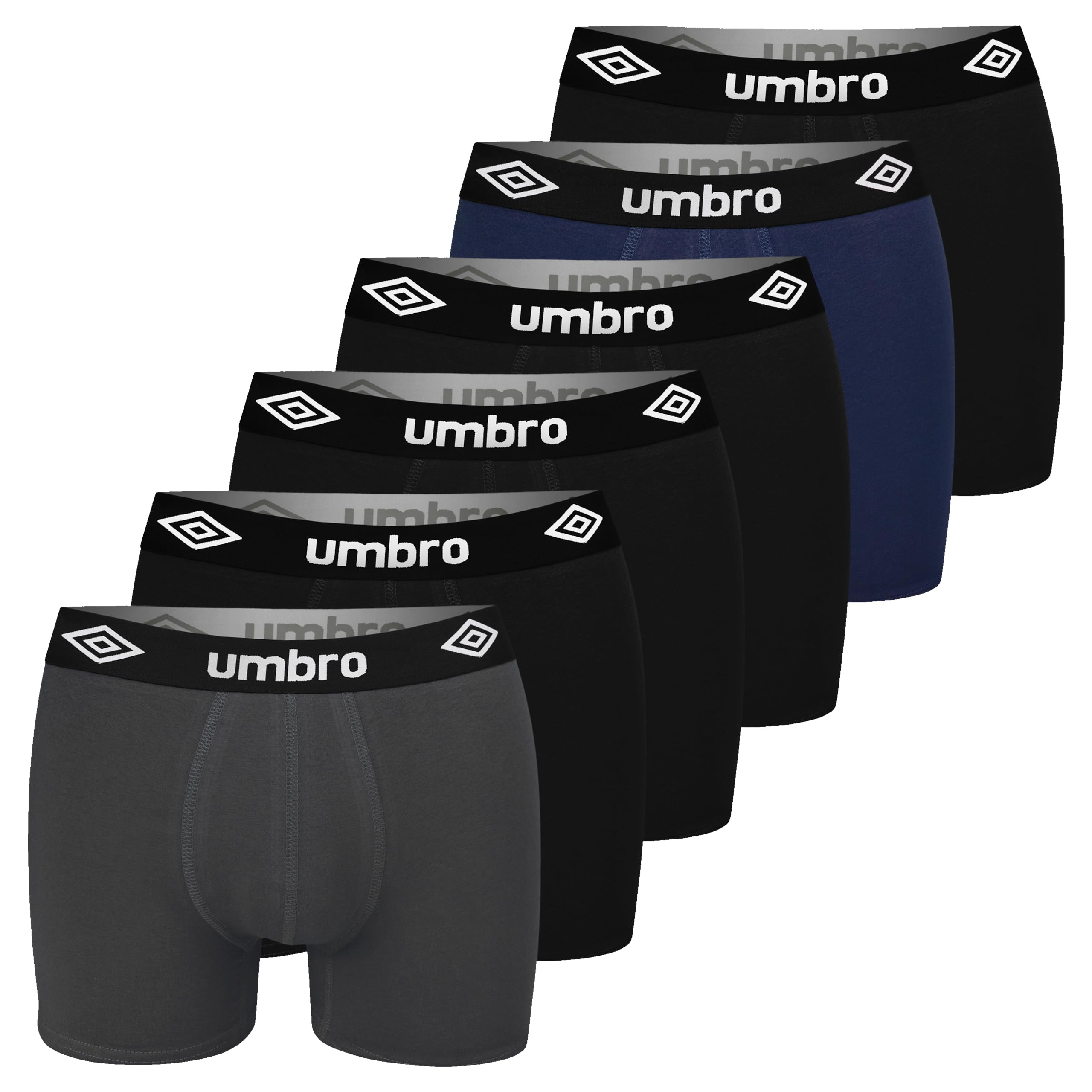 UMBRO Heren boxershorts 4 stucks XXL | katoen, pasvorm ondergoed, ademende onderbroek, ondergoed met elastische band