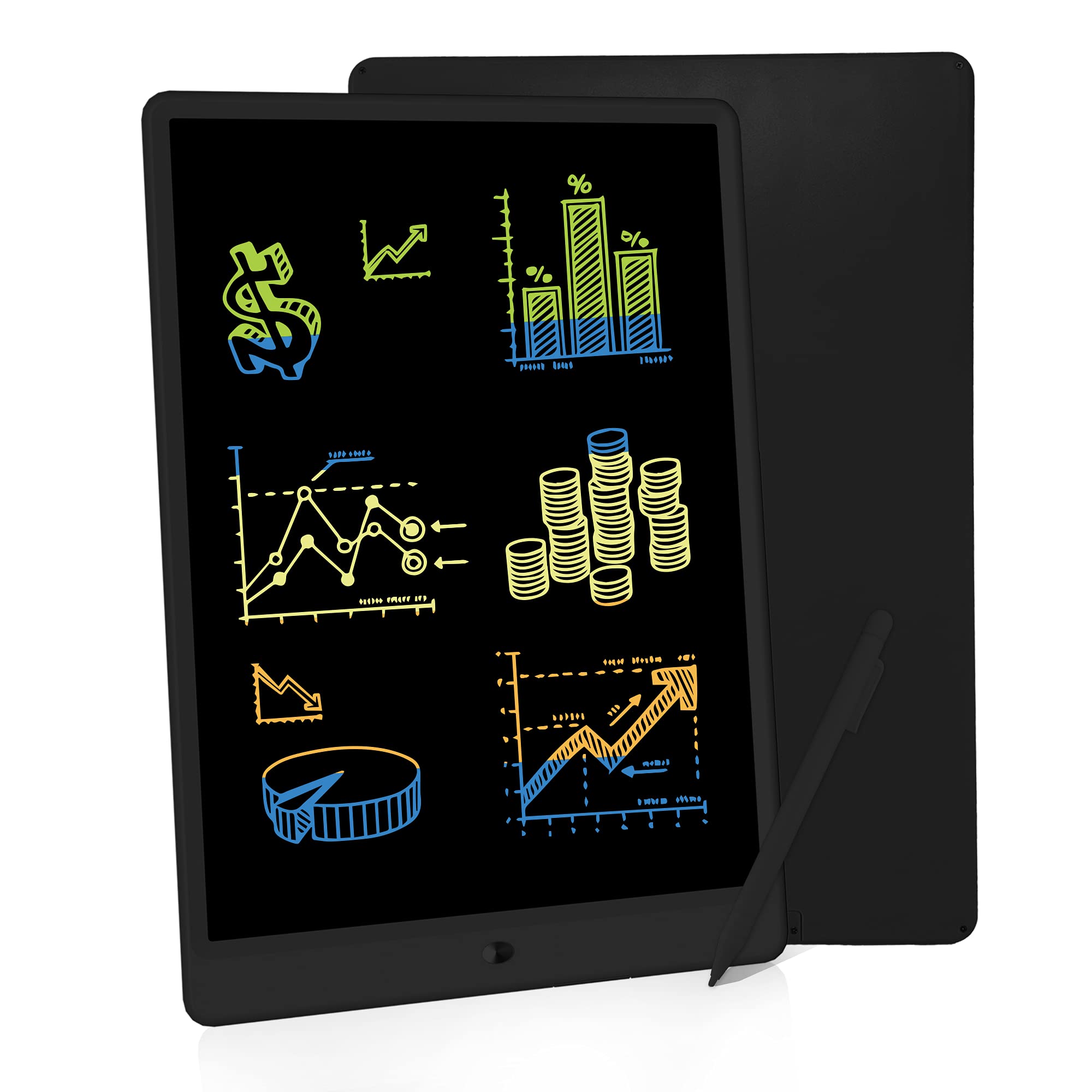 LCD Writing Tablet, Richgv 13.5 Inches Writing Doodle Board Electronic Digital Writing Pad for Kids and Adults at Home, School, Office - 13.5Inches Black