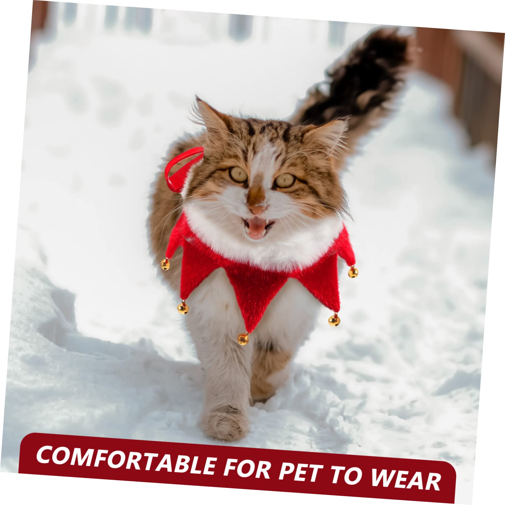 HANABASS Collier de Noël Ajustable avec Grelot pour Chien et Chat Design Festif et Confortable